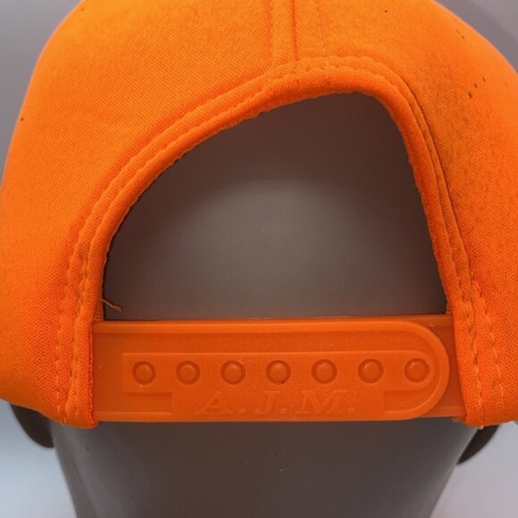 Whites Hill Hunting Deer Orange Hat Snapback Trucker Foam Cap Vintage - Picture 4 of 10